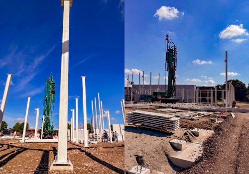 THN nieuwbouw staalconstructie bewerkt